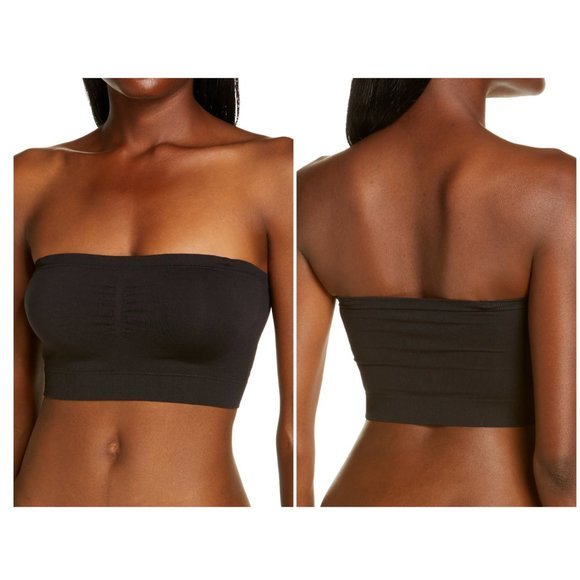 NWOT NORDSTROM Bare Convertible Strapless Bandeau Bra in Black (M) - Picture 14 of 14